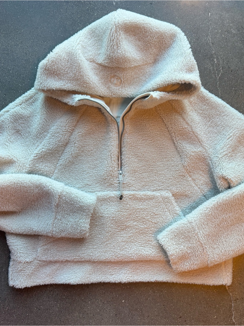 lululemon athletica Cream Sherpa Half-Zip Scuba